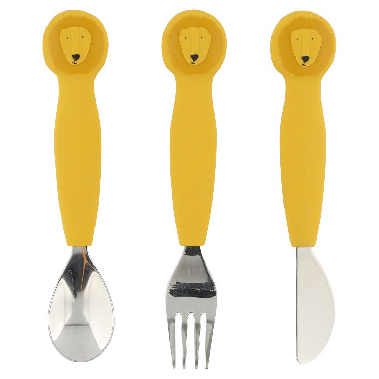 Bestek Trixie Cutlery set 3-pack, lepel/vork/mes | Mr. Lion Mealtime