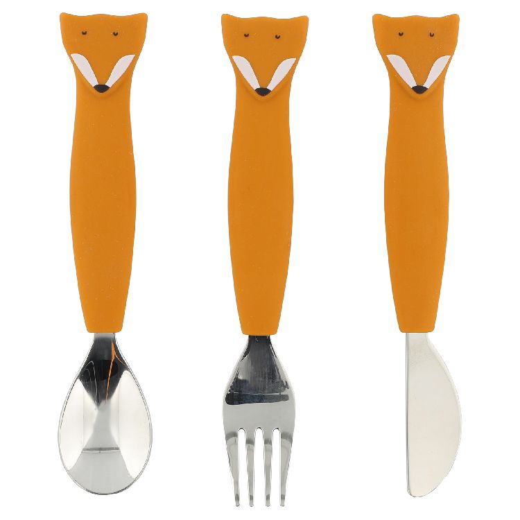 Bestek Trixie Cutlery set 3-pack, lepel/vork/mes | Mr. Fox Mealtime