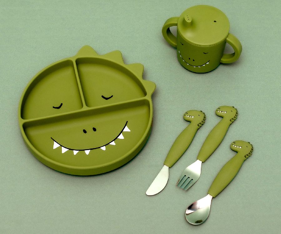 Bestek Trixie Cutlery set 3-pack, lepel/vork/mes | Mr. Dino Mealtime