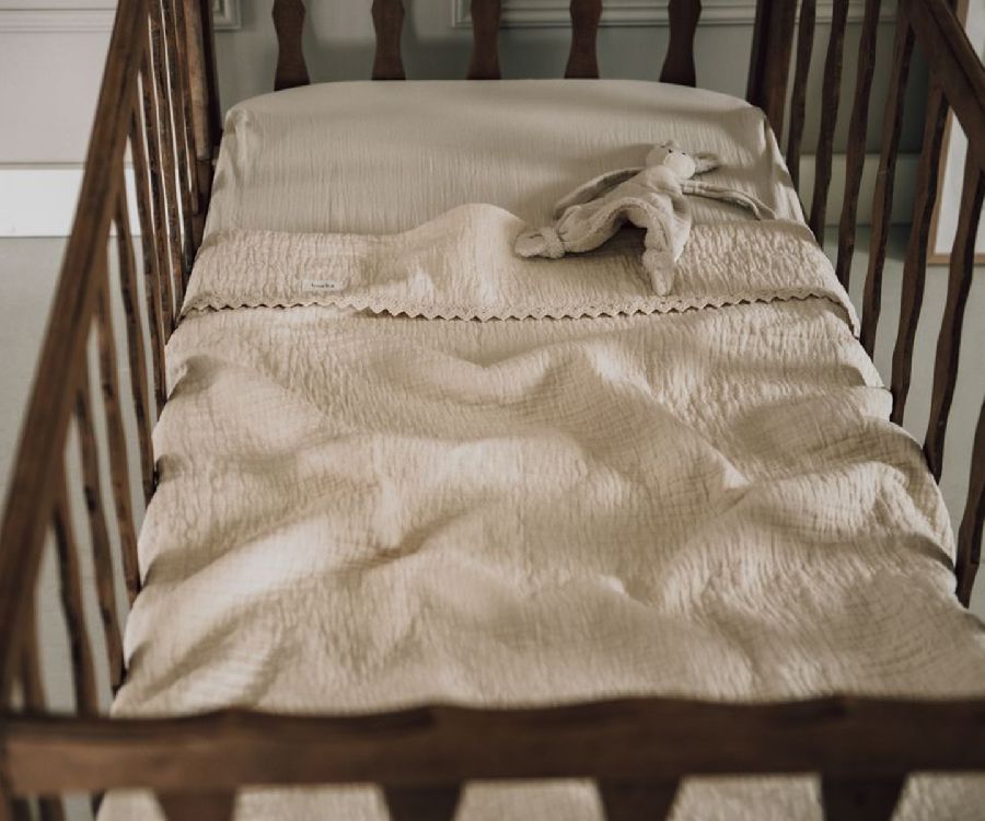 Deken Koeka Lace, geschikt voor babybed 60x120/babybed 70x140 | Elba natural