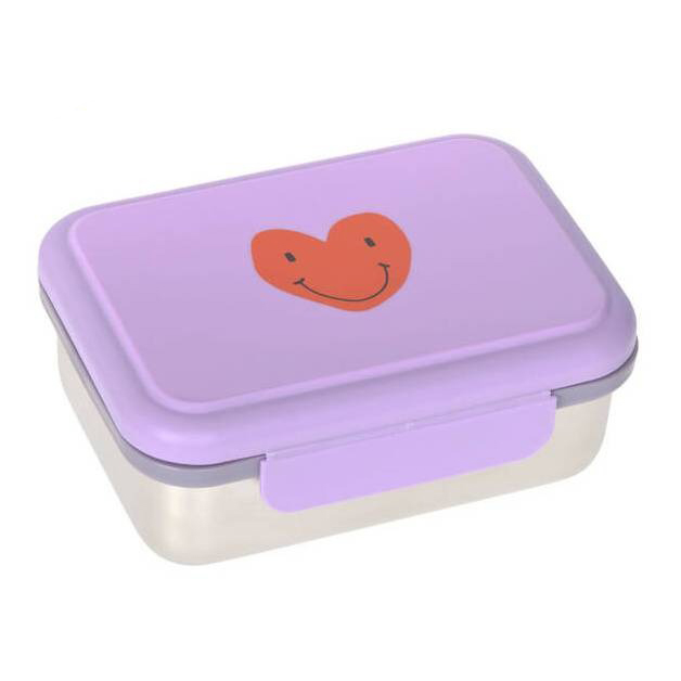 Brooddoos Laessig Lunchbox Stainless Steel | Little Gang/Little Gang Heart lilac