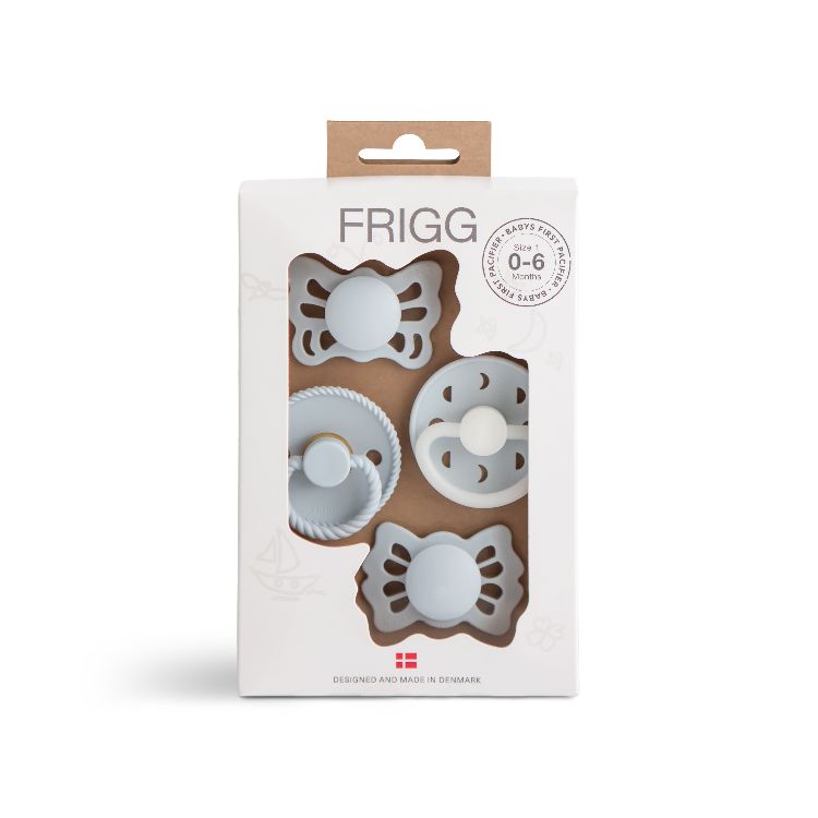 Fopspeen Frigg Baby's First Pacifier Pack | Butterfly/Rope/Moon/Lucky