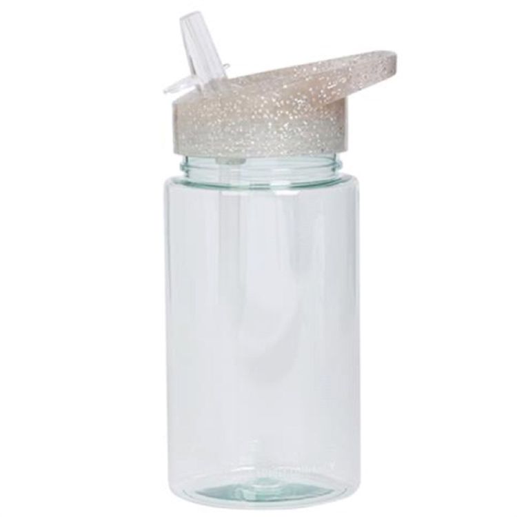 Drinkfles A Little Lovely Company Drink Bottle | Glitter silver