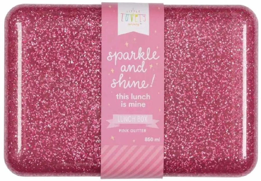 Brooddoos A Little Lovely Company Lunch Box | Glitter pink
