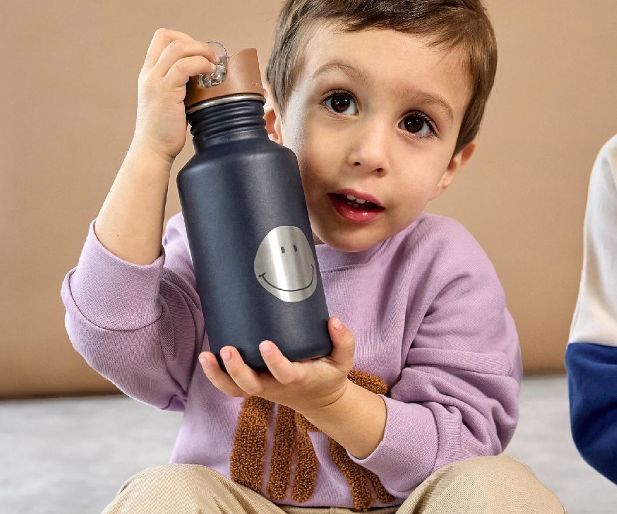 Drinkfles Laessig Bottle Stainless Steel | Little Gang/Little Gang Smile navy