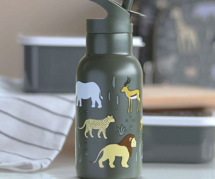 Drinkfles/thermosfles A Little Lovely Company Stainless Steel Drink Bottle | Savanna