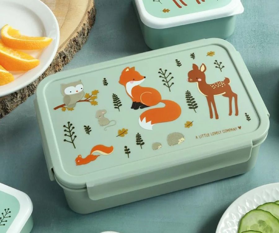 Brooddoos A Little Lovely Company Bento Lunch Box | Forest Friends