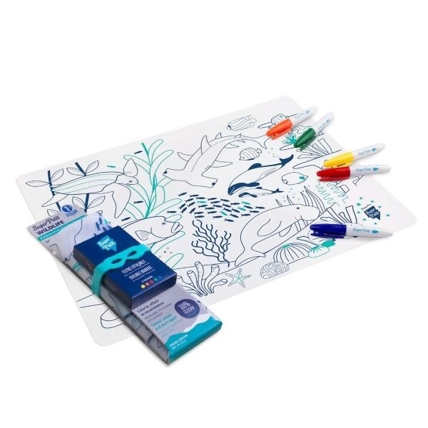 Kleuren Super Petit Colouring mat | Wildlife