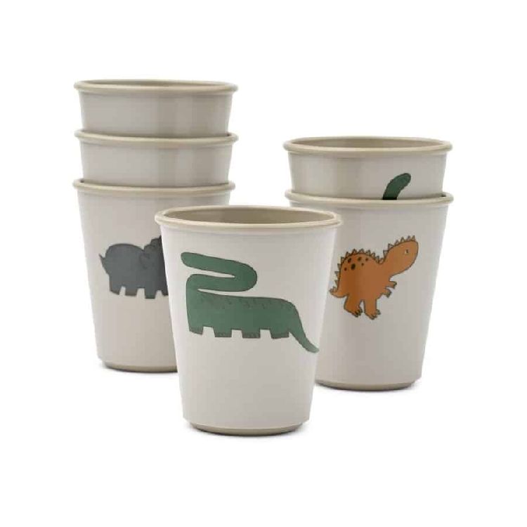 Drinkbeker Liewood Lana 6 Pack | Dinosaurs