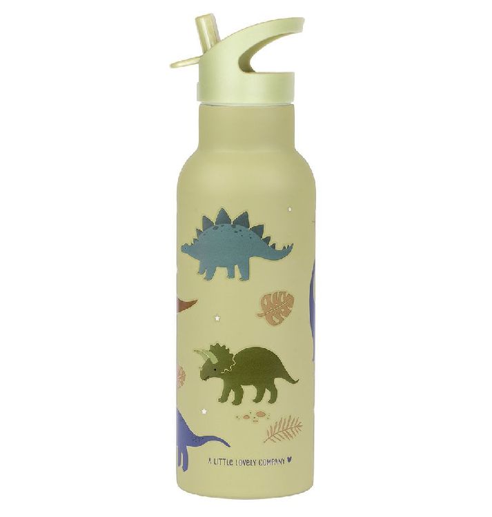 Drinkfles/thermosfles A Little Lovely Company XL RVS | Dinosaurs