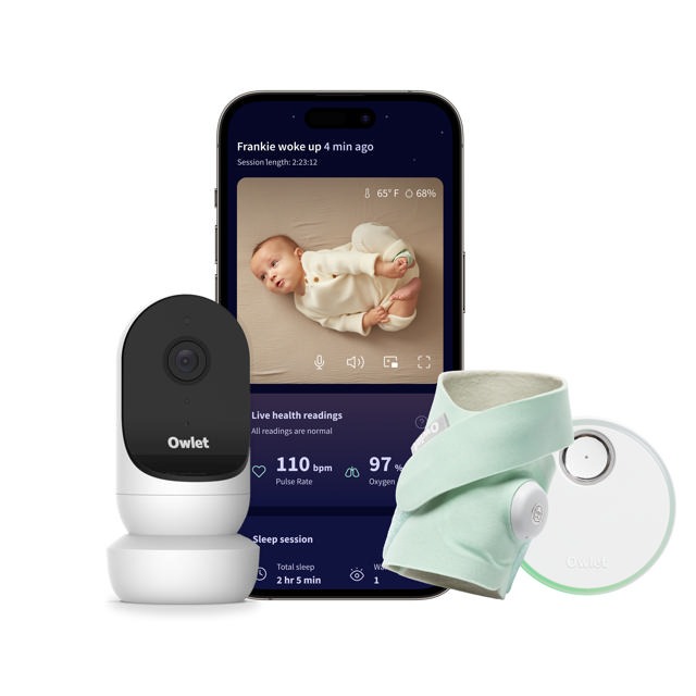 Babyfoon Owlet Dream Duo 2, babyfoon met monitoring/babyfoon voor gebruik met smartphone/tablet