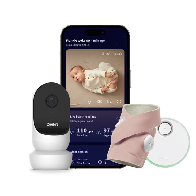 Babyfoon Owlet Dream Duo 2, babyfoon met monitoring/babyfoon voor gebruik met smartphone/tablet