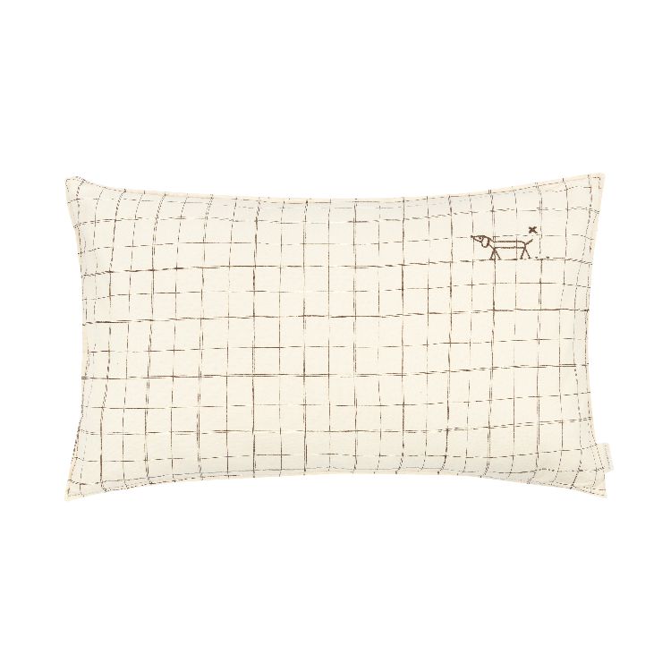 Sierkussen Nobodinoz Embroidered Cushion, kussen met vaste sloop | L1N0