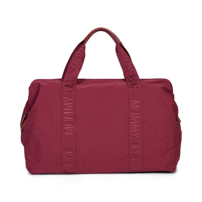 Verzorgingstas Childhome Mommy Bag, draagtas met luiermat | Signature Urban burgundy