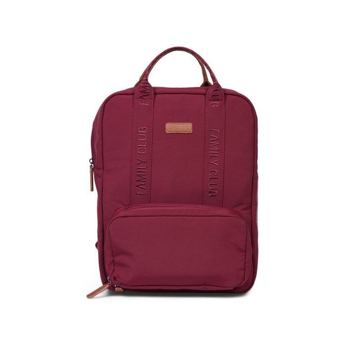 Verzorgingstas Childhome Backpack Family Club, rugzak met luiermat | Signature Urban burgundy