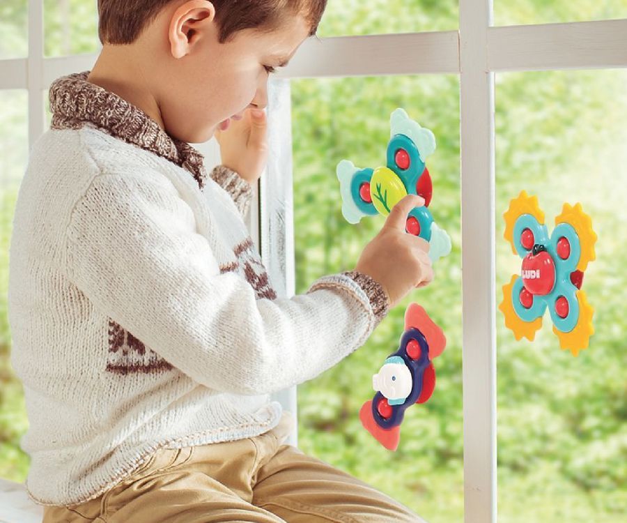 Speelgoed voor de eetstoel Ludi Baby spinner