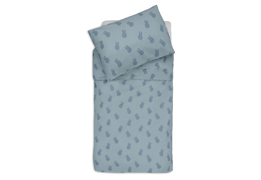 Donsovertrek Jollein, geschikt voor babybed 60x120/babybed 70x140 | Miffy Shadow sea green