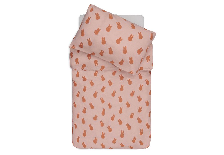 Donsovertrek Jollein, geschikt voor babybed 60x120/babybed 70x140 | Miffy Shadow wild rose