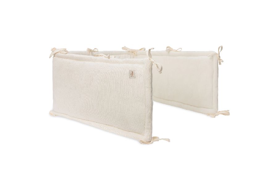 Tochtkussen Jollein Bedomrander/Boxomrander, geschikt voor babybed/park | Cosy Knit ivory