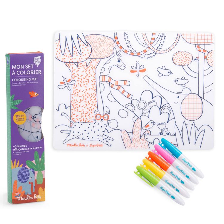 Kleuren Super Petit Colouring mat | Superpetit X Moulin Roty