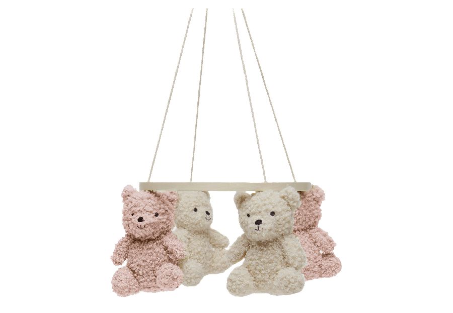 Mobiel Jollein Baby mobiel | Teddy Bear wild rose/Teddy Bear naturel