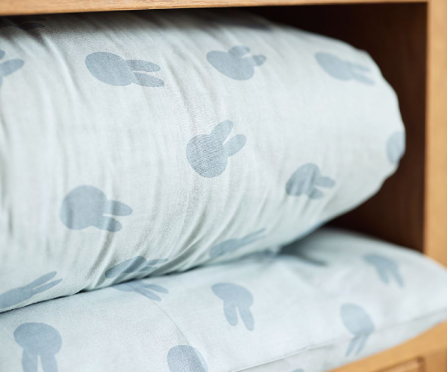 Donsovertrek Jollein, geschikt voor babybed 60x120/babybed 70x140 | Miffy Shadow sea green