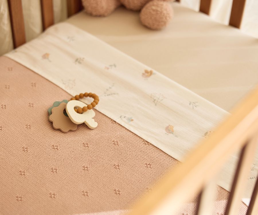 Laken Jollein, geschikt voor babybed 60x120/babybed 70x140 | Lovely Birds