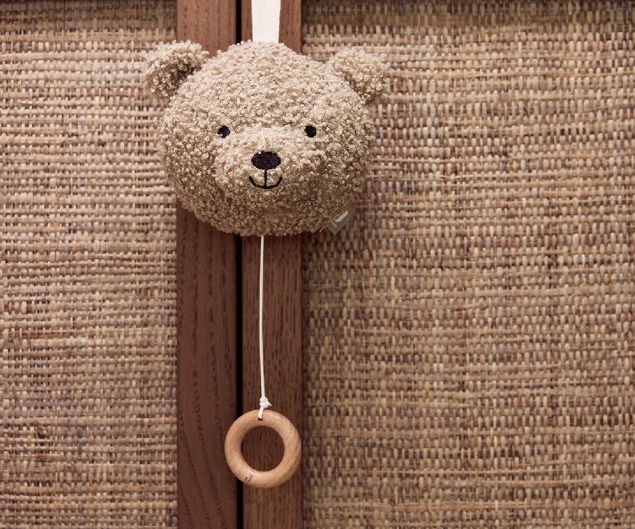 Knuffel Jollein Muziekhanger, muziektrekker | Teddy Bear olive green