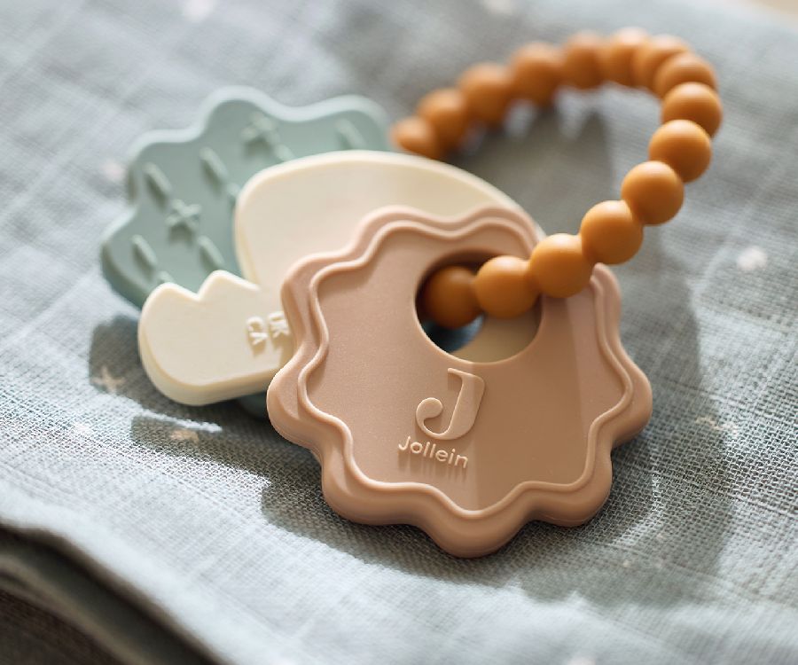 Bijtring Jollein Teething ring keychain | Lovely Birds