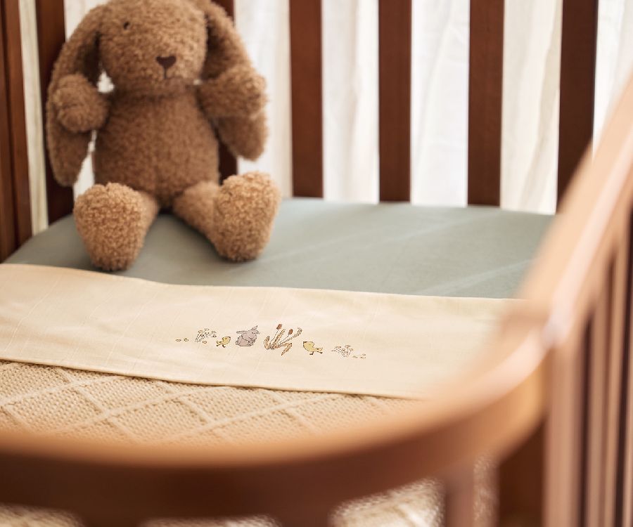 Deken Jollein, geschikt voor babybed 60x120/babybed 70x140 | Check Knit oatmeal