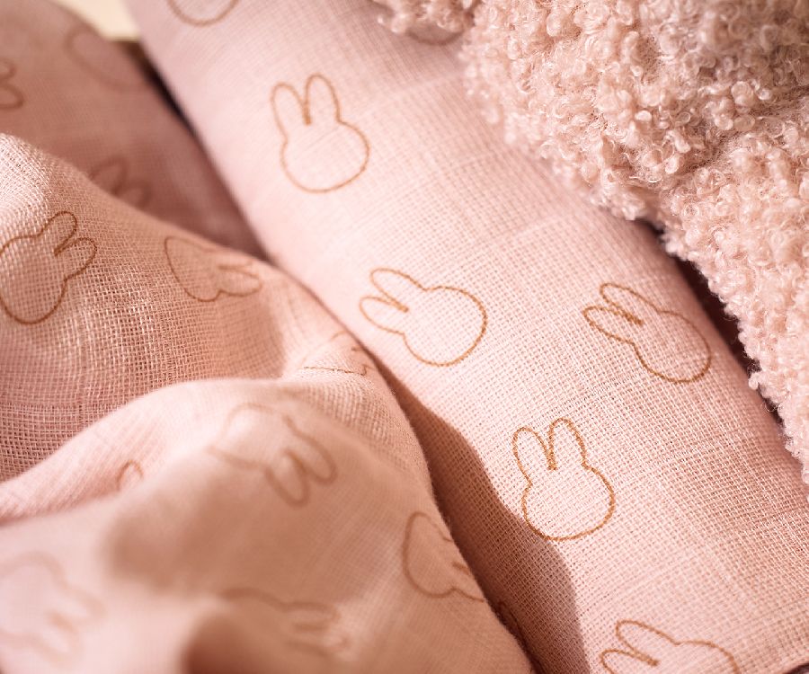 Tetra doek Jollein Large | Miffy Silhouettes wild rose