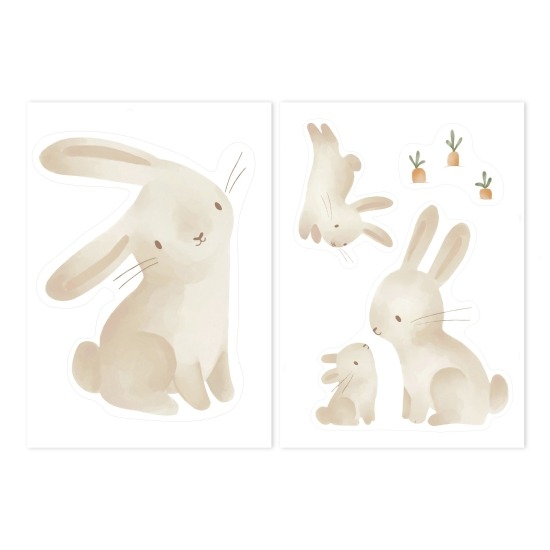 Muurstickers Little Dutch made by Tiamo Baby bunny | Newborn Naturals