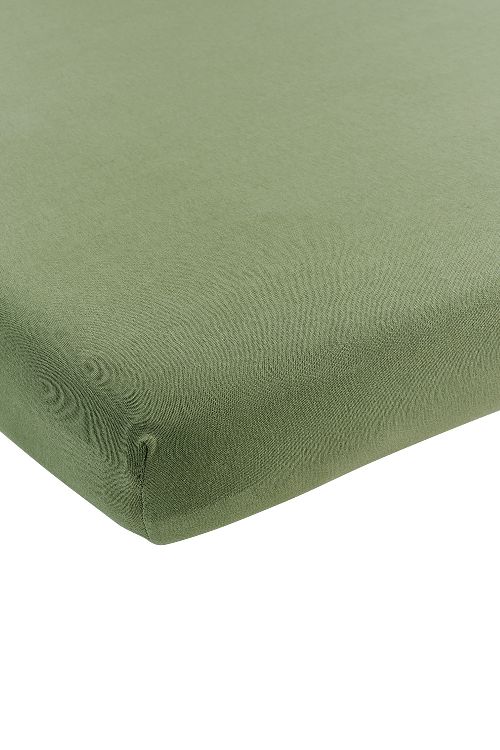 Hoeslaken Meyco Baby, geschikt voor wieg/draagmand | Olive Green