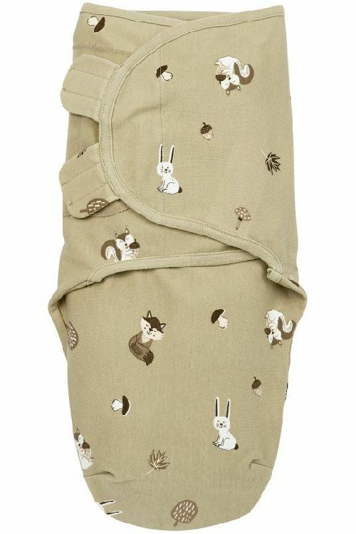 Inbakeren Meyco Baby Swaddle, 4 - 6 maand | Forest Animals sand