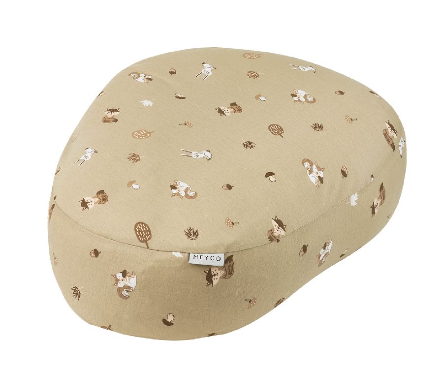 Positioneringskussenhoes Meyco Baby Relaxhoes | Forest Animals sand