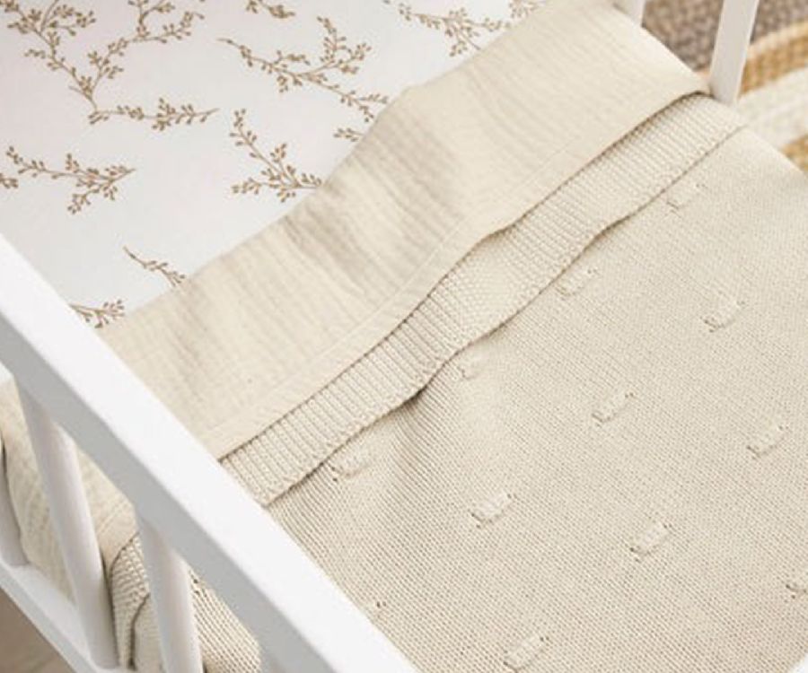 Deken Meyco Baby, geschikt voor babybed 60x120/babybed 70x140 | Knots soft sand