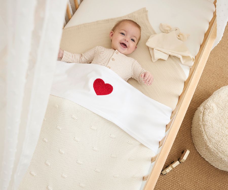 Laken Meyco Baby, geschikt voor babybed 60x120/babybed 70x140 | Sweet Heart