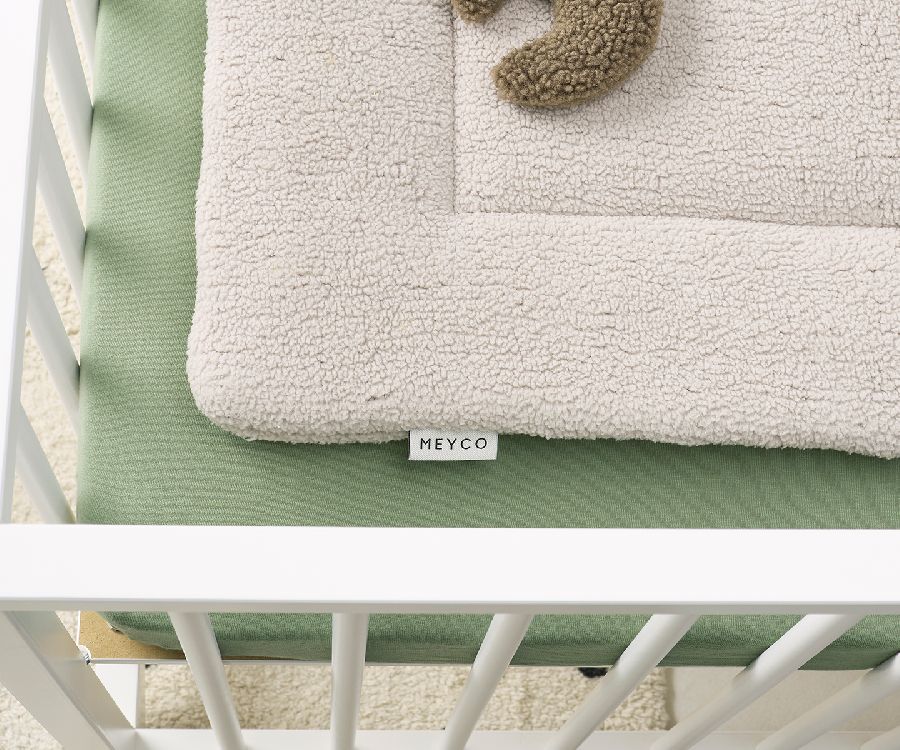 Hoeslaken Meyco Baby, geschikt voor park | Olive Green