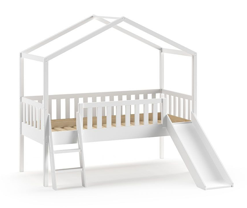 Bedhuis Vipack Furniture, Housebed Dallas Ladder + Slide 90x200, eenpersoonsbed