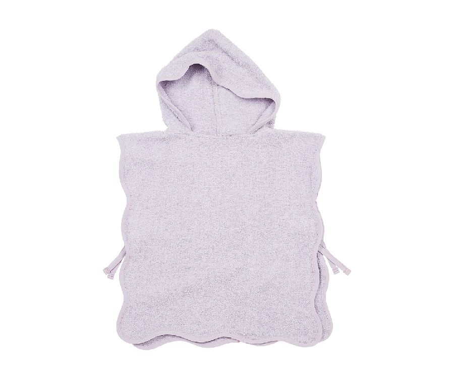 Poncho Meyco Baby, badcape | Wavy soft lavender