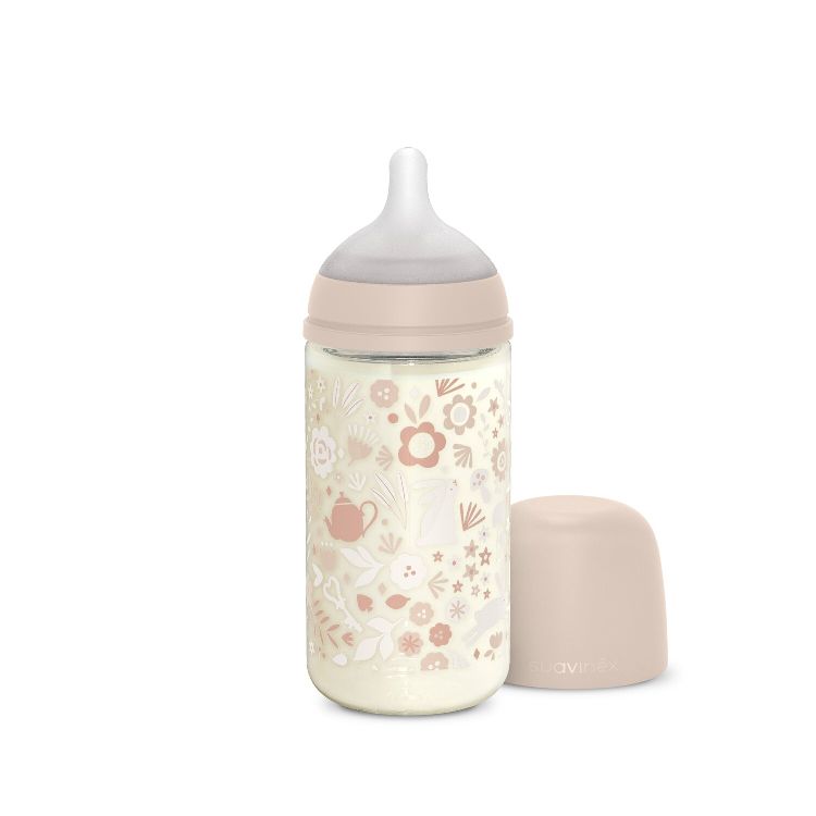 Fles Suavinex, breedhalsfles, 240 ml | Wonderland pink