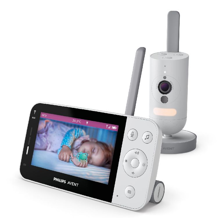 Babyfoon Philips Avent Videofoon Wifi + IQ Sense, babyfoon met dual gebruik (beeldbabyfoon + smartphone/tablet)