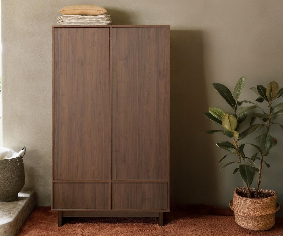 Kast Quax, Kyo Walnut, Kyo Walnut Wardrobe, 2-deurs